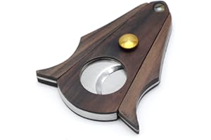 G GALINER Cigar Cutter Lock System Wood Stainless Steel Double Cut Blade Cigar Guillotine Cutter in Gift Box