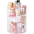 YIEZI 360 Rotating Acrylic Makeup Organiser, Multi-function Adjustable Spinning Holder, Storage Cosmetic, Skincare, Perfume and Accessories, Great for Beauty Vanity, Bedroom, Bathroom, Kitchen - Clear