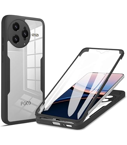 ILING 360-Grad-Schutzhülle Für Xiaomi Poco F7 5G – Transparent, Stoßfest, Mit Displayschutz