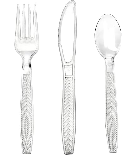Ciaell 500PCS Clear Plastic Spoons - Heavy Duty Plastic