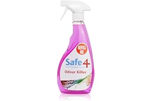 Safe4 Odour Killer – Pet-Safe Odour Eliminator Spray for Home, Car & Fabrics – Instantly Neutralises Urine, Pet & Everyday Smells