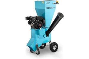 Hillvert HT-HECTOR 212 Gartenhäcksler Messerhäcksler Benzin Häcksler 7 PS 70 mm Holzhäcksler Schredder Walzenhäcksler