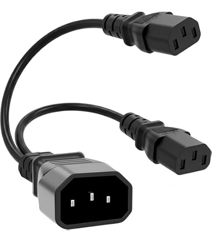 C14 - C7 Adapter - Haaks Links/Rechts - Zwart
