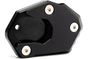 CCYYMOWOK Kickstand Enlarge Plate For Kawasaki ER-6N ER6F Z650 Z900 Z900RS Z1000 Z1000SX NEW Motorcycle Aluminum Foot Side Stand Extension Pad (Black)