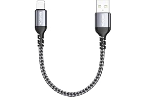 NINGKPOW Cavo iPhone Corto 30CM, [Certificato MFi] Caricatore iPhone Carica Rapida Nylon Cavo Lightning Compatibile con iPhone 14/13/12/11 Pro Max/Mini/XS/X/XR/8/8 Plus/7/7 Plus/6s/6s Plus/6/SE 2020