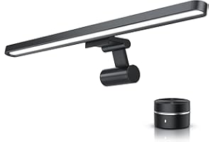 ‎CSL-COMPUTER CSL - Screenbar LED USB Monitorlampe Bildschirmlampe Lichtleiste, Lightbar mit Fernbedienung, Monitor Lampe, dimmbare Helligkeit, 3 Farbtemperaturen 3000-5700K, Augenpflege Augenschonend, schwenkbar