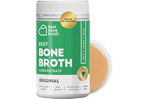 Best Bone Broth Premium Beef Bone Broth Concentrate | supports joints, skin & gut | No Hormones or Additives | Delicious Natural Flavour | Sourced from AU & NZ Beef-Beef Broth - 25 Servings