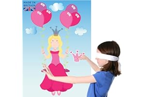 Lello and Monkey Pin the tiara on the princess kids party game