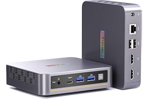 ‎TRYCOO Trycco WI-6 Mini PC 13th Gen N150 (3,6 GHz), 16GB RAM/ 512GB SSD, DDR4/Type-C/Dual HDMI, Mini-Desktop-Computer WiFi5 4K/60Hz Triple-Display USB3.2/BT4.2, Mini-Computer für Zuhause, Business & Büro