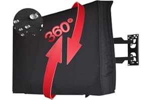 Cubierta de TV para exteriores COOSOO Cubierta de televisión Protector de pantalla de TV impermeable para televisores de plasma LCD LED Compatible con soportes de montaje estándar(22 a 24 pulgadas)