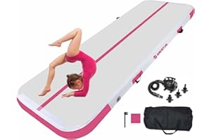 ‎MEKETUM MEKETUM Air Turn Track Matte 2m 3m 4m 5m 10/20cm Dicke Turnen Matten Aufblasbar Gymnastikmatte Rutschfest Sportmatte für Zuhause/Training/Tumbling/Yoga/Outdoor/Fitness