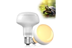 Lamptobe Bombilla de Calor para Reptiles 75W, Bombilla E27 UVA Lámpara de Calor para Tortugas Regulable, Bombilla Acuario para Tortugas, Serpientes, Dragones Barbudos, Lagartos, Pollitos (2 Piezas)