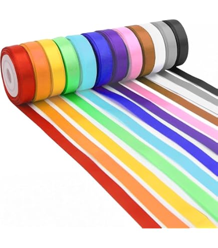 AERZETIX - Cinta De Raso Satén Decorativa Un Color Hilo Brillante - 9mm X 4.5metros - Color Negro Dorado - Proyectos Creativos Coser Arte Embalaje Regalos Fiesta Ceremonia - C50751