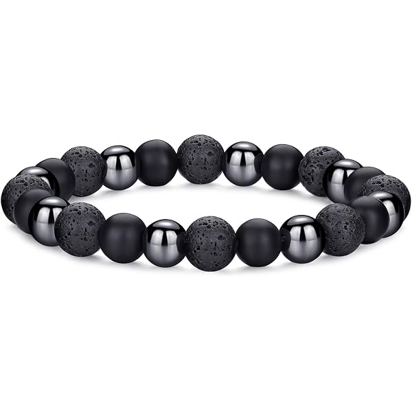 Bracelet Homme En Perles De Malachite Naturelle 8mm - Bouddha - Élastique Extensible 20-23cm - Pochette Velours Incluse - 9