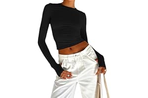 PATRICHOR Skims , koszulka z długim rękawem damska, Basic, Y2K Clothes, T-shirty z długim rękawem, z długim rękawem, slim fit, Aesthetic Skims Long Sleeve, okrągły dekolt