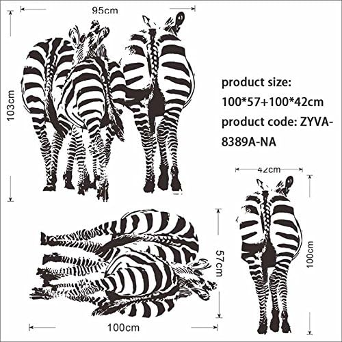 zebra horse wall stickers living bedroom decoration 8389. diy vinyl animals adesivo de paredes home decals art posters paper 3.5,Design1 8389A black