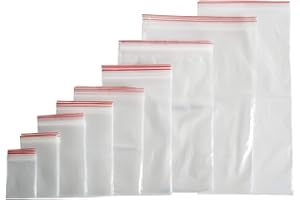 TM Maxx 100 Stück wiederverschließbare Zipper Beutel / 40 Größen zur Auswahl 10x15cm ohne Farbe 1