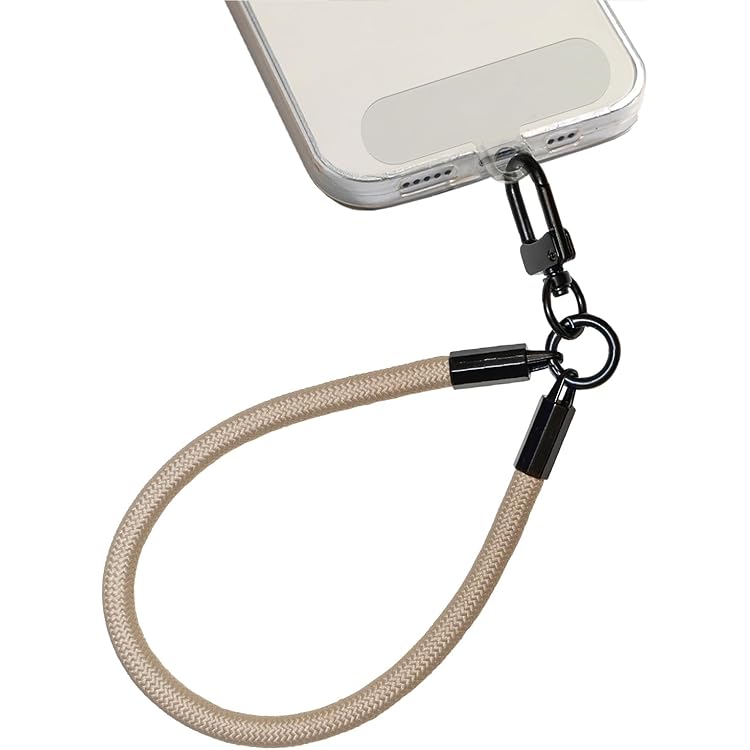 Reownest 1 telefoonketting, universeel, mobiele telefoonkoord, telefoonkoord met 1 patch, anti-verlies draad, natuursteenhanger, compatibel met smartphones voor vrouwen en meisjes, paars