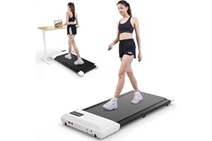 DeerRun Walking Pad bis 6 km/h, Laufband Schreibtisch mit Pitpat APP,LCD, 1864w Mini Treadmill Leise für Zuhause/Büro, Keine Installation erforderlich