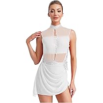 Abito Da Ballo Latino Donna Senza Maniche - Con Pizzo, Rete E Cerniera, Per Salsa, Rumba E Danza Moderna