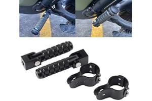 MOQIAOSEIKO 0.87-1.1" 22mm-28mm Repose-pieds universels pliables pour moto pédales avec pince pour motos, cyclomoteurs, véhicules électriques, scooters