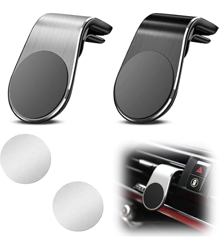 Support Téléphone Voiture Magnétique L-Type 360° Rotation - Fixation Magnétique Puissante Universelle Pour Smartphone