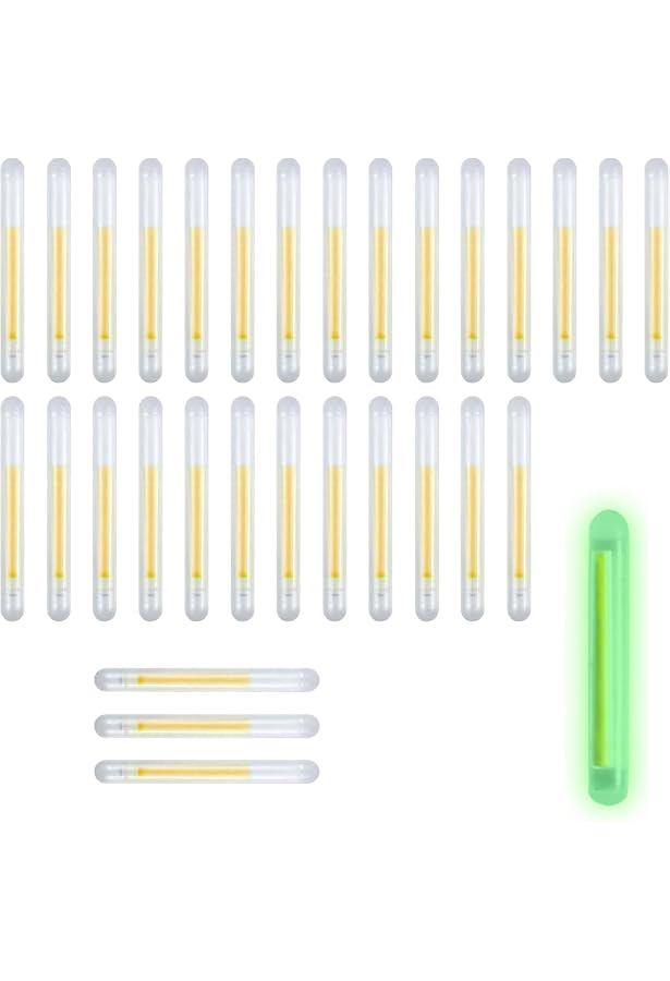 50 Bâtons Lumineux Verts Pour Pêche De Nuit – Glow Sticks Canne à Pêche – Visibilité 30 M – WUSJCOF