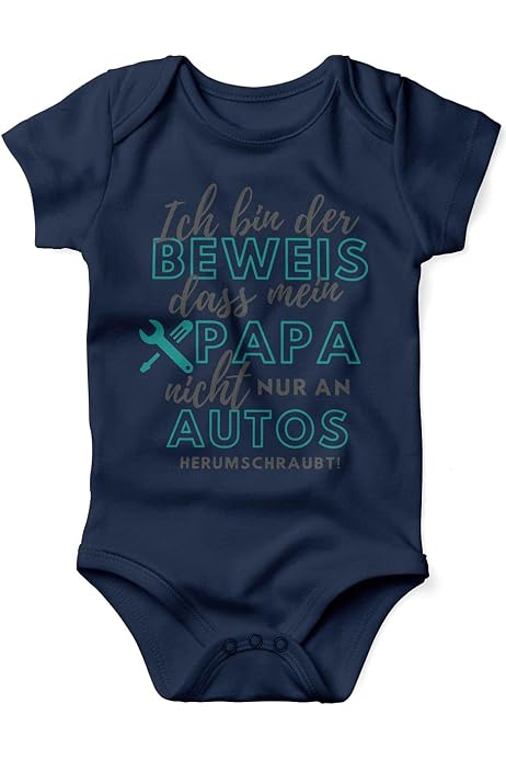 Shirtracer Baby-Lätzchen – „Papa Du Schaffst Das Herz“-Design, 100% Baumwolle