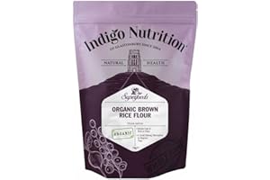 Indigo Herbs Farine de riz complet bio 1kg (Farine de riz brun biologique)