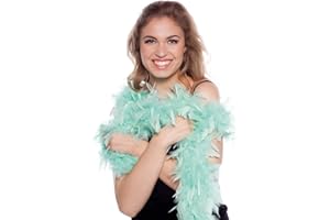 Folat - Boa de Plumas Carnaval o una Fiesta - Menta Verde - 180 cm