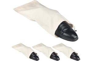 BlesMaller Shoe Bags for Travel Cotton Golf Shoe Dust Storage Bags for Men & Women