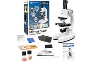 Demero Microscope for Kids, Portable Bug Microscope Kit with LED Light and Mobile Phone Holder, Educational Science Toy