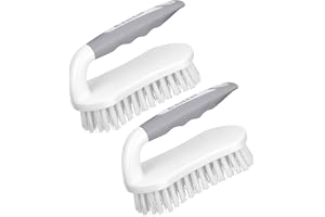 SetSail Scrub Brush, Heavy-Duty Scrub Brushes for Cleaning with Stiff Bristles Cleaning Brush for Shower, Bathroom, Carpet, Kitchen and Bathtub Scrubber - 2 Pack