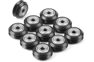 10 Stücke Drucker V-Slots Modelle Riemenscheibe, POM Kunststoff Rillenkugellager Passive Runde Roller