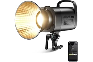 NEEWER CB60B 70W Luce Video LED con Controllo 2,4G/APP COB Bicolore Illuminazione Video Continua Attacco Bowens 2700K-6500K 34000Lux@1m/Modalità CCT/CRI97+/12 Scene per Studio Registrazione Fotografia