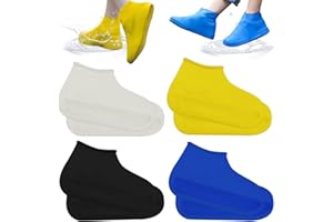 UGBO Wodoszczelne gumowe nakładki na buty, 4 pary butów, antypoślizgowe, ochrona przed deszczem, śniegiem, błotnistymi ulicami