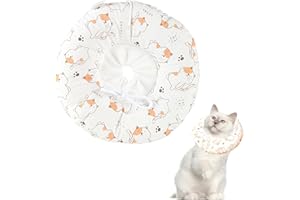 shallyong Katze Schutzkragen, Katze Halsband Soft, Katze Wiederherstellung Halsband, Süße Runde Halskrause Katze, Haustiere Schutzkragen Einstellbarer Schützender(M)