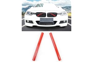 SHSBSCAR M-Sport V Brace Rejilla Inserta Stripes Trim,para BMW 3/4 Serie F30 F32 320 328i 330 335 428 435 Rejilla Delantera Stripes Trim Cubierta(Rojo)