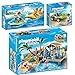 Produktbild PLAYMOBIL® Family Fun 3er Set 6979 6980 6982 Karibikinsel mit Strandbar + Jetski mit Bananenboot + Surfer mit Strandbuggy