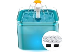 AONBOY Fontanella per Gatti con 6 Filtri (Verde)