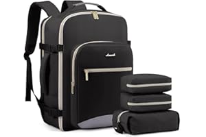 LOVEVOOK Bagaż podręczny, plecak do samolotu, duży plecak podróżny, plecak podróżny, plecak damski, wodoszczelny, torba podróżna na laptopa o przekątnej ekranu, plecak podróżny na podróż