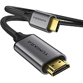 YUMIKRA USB-C to HDMI Kablo, HDMI 2.1 8K@60Hz 4K@240Hz 48GBPS HDCP HDR, DeX Mode, Thunderbolt 5/4/3, Macbook Air/Pro, iPad Pr