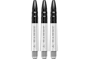 Mission Darts Säbelschäfte | Robuste Polycarbonat-Schäfte mit schwarzer Aluminium-Oberseite | mehrere Packungsgrößen | 7 Farben | kurz