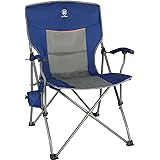 EVER ADVANCED Klappstuhl Campingstuhl gepolsterte Rücklehne Armlehne leicht faltbar Strahlrahmen Angelstuhl belastbar 135kg