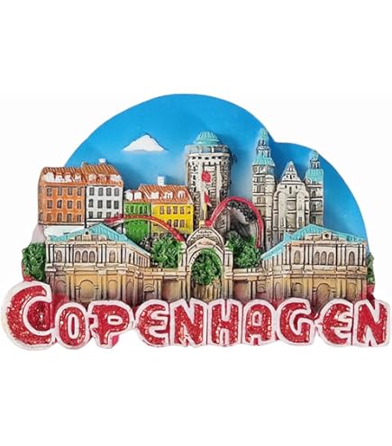 Dänemark Souvenir Magnet - Wikinger Langschiff Design 14x14cm