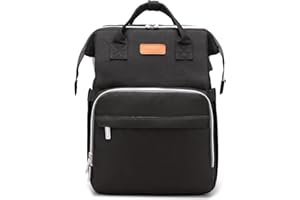 FANDARE Plecak na pieluchy, torba do przewijania niemowląt, przenośna, podróżna torba na pieluchy ze składanym łóżeczkiem dziecięcym, torba podróżna dla mamy, taty, torba do przewijania wózka