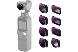 Neewer Magnetisches Objektivfilter-Set, kompatibel mit DJI Osmo Taschenkamera, 8 Stück, ND4, ND8, ND16, CPL ND8/PL ND16/PL ND32/PL ND64/PL aus optischem Glas und Luftfahrt-Aluminiumrahmen