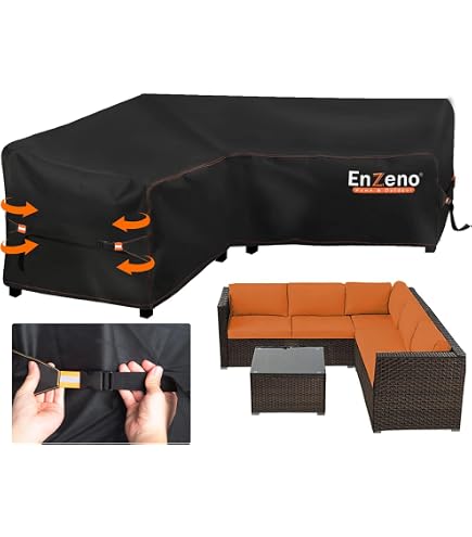 Bosmere Allwetter-Abdeckung Für Ecksofa & Esszimmer-Set – 300x300x90 Cm, 600D Oxford, Wasserdicht, UV-geschützt