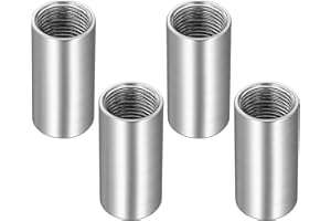 SiGuLiKeJi 4 Piezas Racores de Tubería con Rosca BSP Hembra de 1/2 pulgada a Hembra de 1/2 pulgada, Racores de Niple de Acero Inoxidable BSP de 50mm 1/2 Pulgada para Conexión y Conversión de Tubería