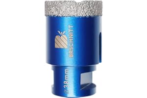 Broca de Diamante 38MM - BRSCHNITT Vacío Soldadura para Perforación en Seco Porcelana Azulejo Granito Mármol M14